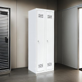 #03 STANDARD 2 - 2-türiger Umkleidespind mit langen Türen,  1800/600/500 mm, RAL 7035