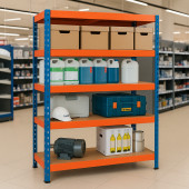 Regalset mit 5 HDF-Regalböden im Industriedesign